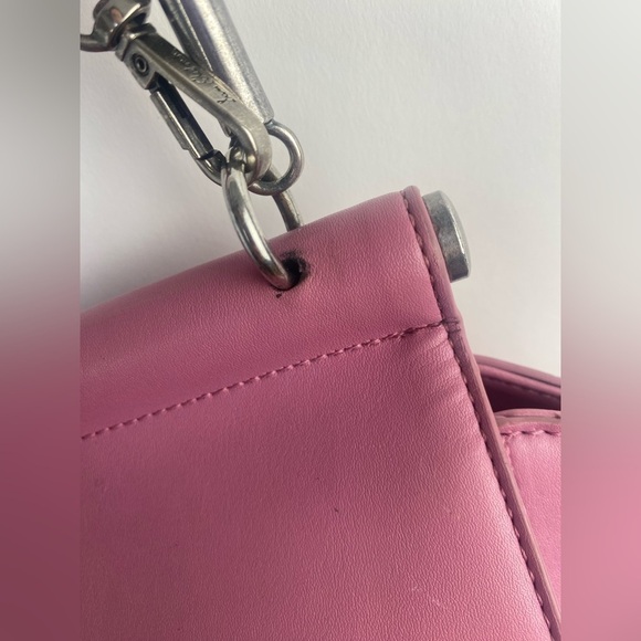 Sam Edelman Mia Half Moon Faux Leather Crossbody Bag Pink - Picture 7 of 13